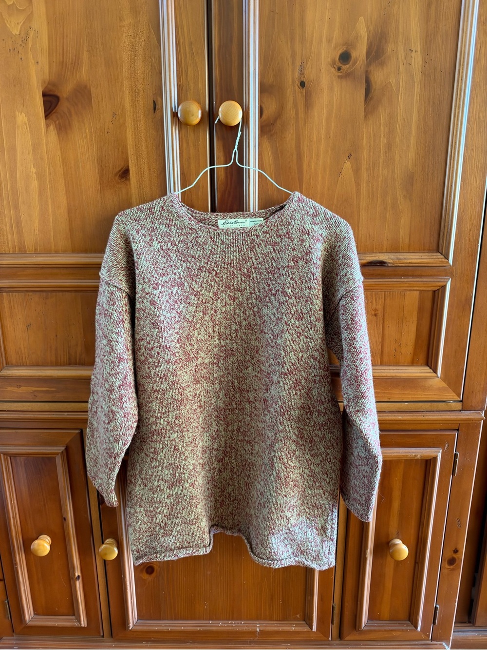 Vintage 90s Eddie Bauer Wool Marl Crewneck Sweater Oversized Slouchy Small